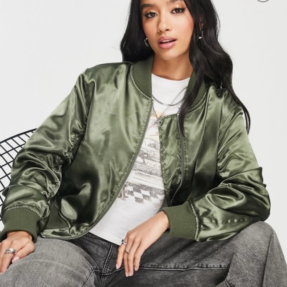 Satin Bomber Jacket